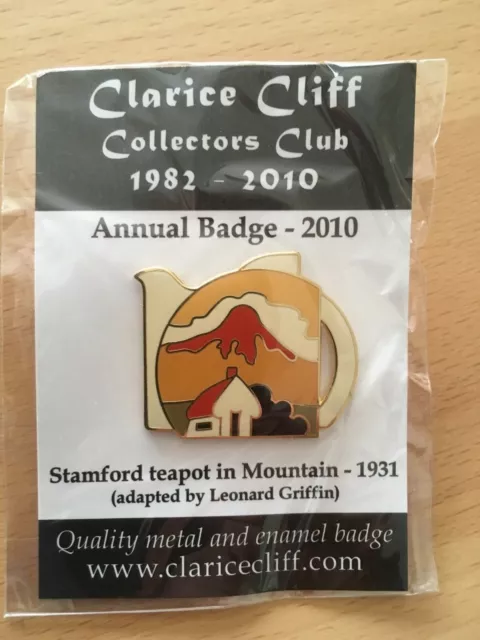 Clarice Cliff Collectors Club (CCCC) enamel badge 2010 - Mountain.