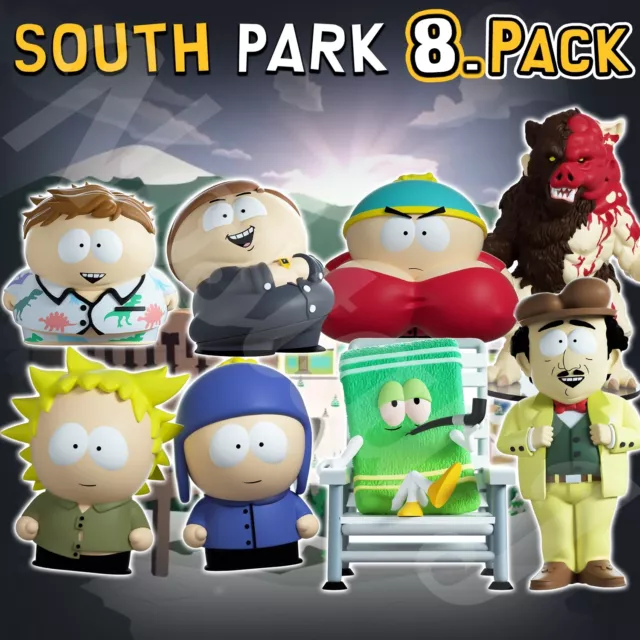 8-Pack Figurines South Park Youtooz Cartman Servietsky Towelie Manbearpig ✅Neuf