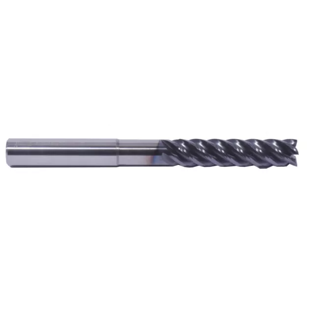 NEW 3/8"x1-1/2x 4" 5FLUTE CARBIDE END MILL FOR HIGH TEMPERATURE STEEL &ALL STEEL 3