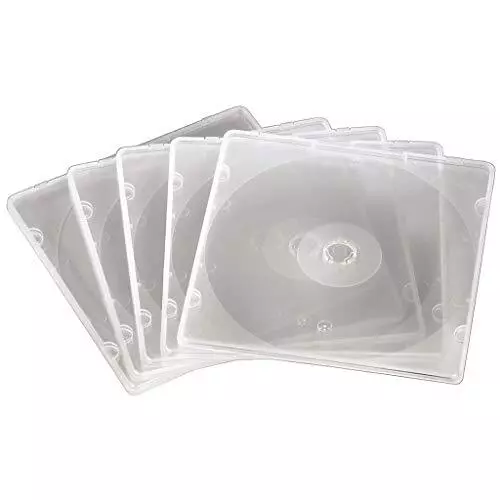 Hama Boîtier CD "Slim" en polypropylène, lot de 20, Transparent