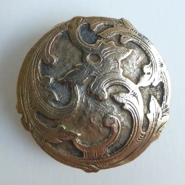 Bouton ancien - Métal doré - 32mm - Fin XIXe - Antique Art Style Button