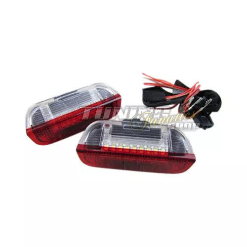 Für VW Seat Skoda 2x LED SMD Türbeleuchtung Innenraumbeleuchtung Rot / Weiß #2