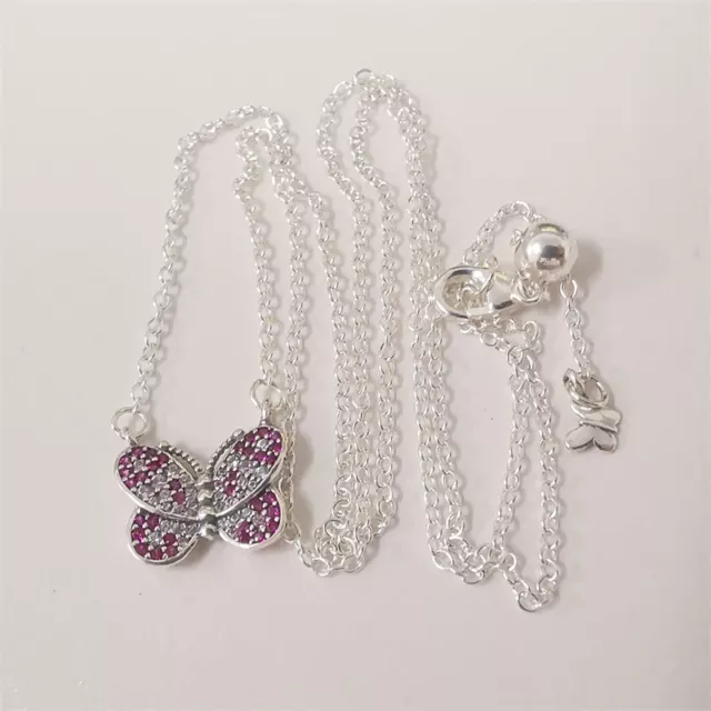 Pink butterfly clearance necklace pandora