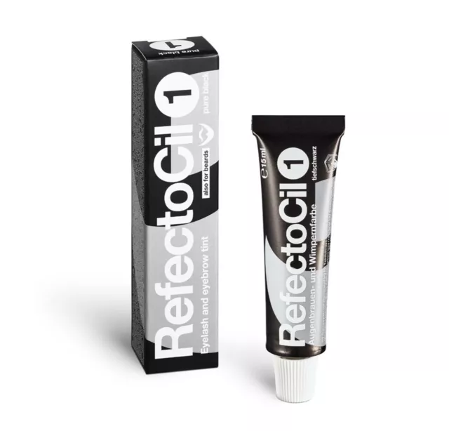 Refectocil Wimpern- & Augenbrauenfarbstoff professionelle Tönung 15ml intensive schwarze Tönung