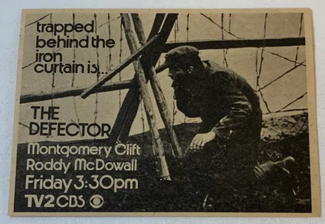 1973 CBS TV Ad ~Il Disertore Montgomery Clift