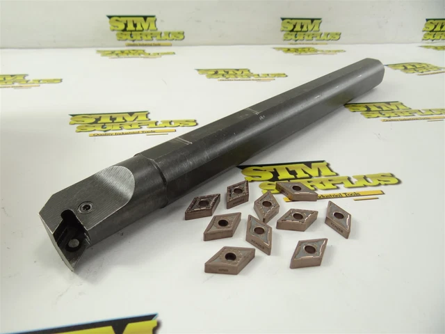 Zenit Indexable Boring Bar 32Mm X 14" S20U-Pdunr4 +10 Inserts *Read Description