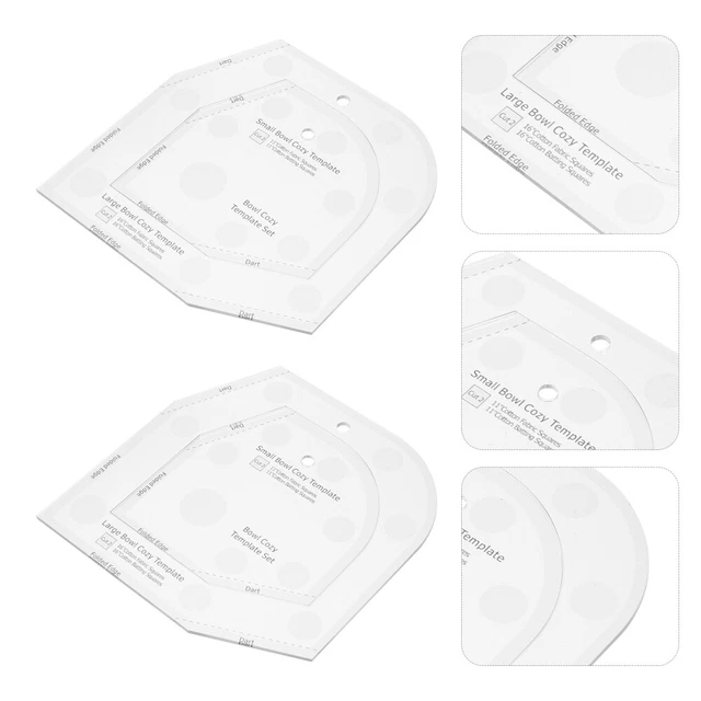 2pcs bol enveloppe de courteplate de courteplate bol patchwork sèche acrylique