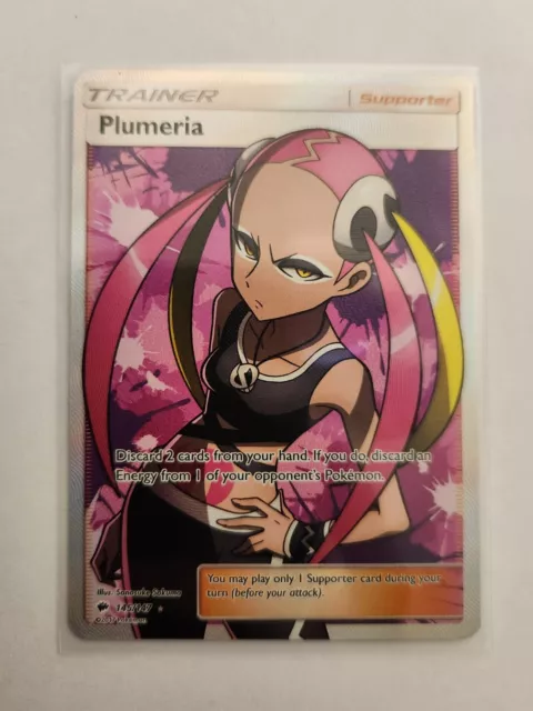 Pokemon TCG Plumeria (Full Art) SM Burning Shadows 145/147 Holo Ultra Rare