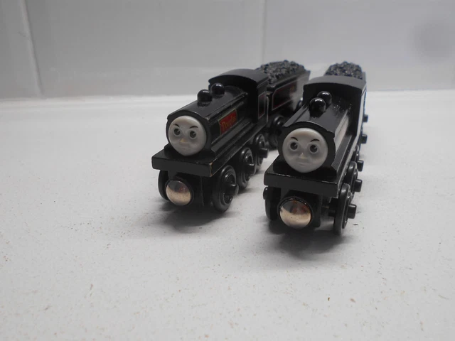 WOODEN THOMAS THE tank engine trains donald and douglas £38.99 ...
