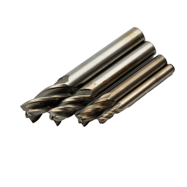 4 Cannelure Fin Moulin Coupeur Tige Droite Outils 4/6/8/10 / 12mm HSS CNC Haut