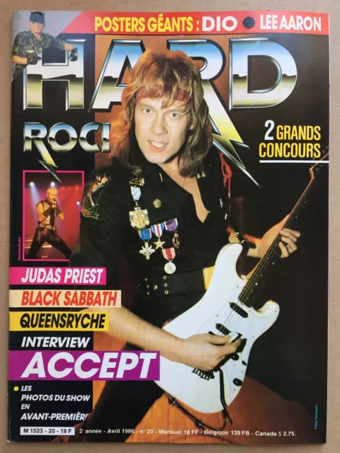 Magazine  HARD ROCK   N°20  1986  Judas Priest  Black Sabbath  Accept