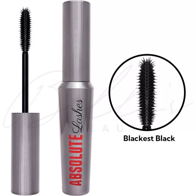 W7 Absolute Wimpern langlebige volumisierende Mascara 13ml - schwärzeste schwarz *NEU*