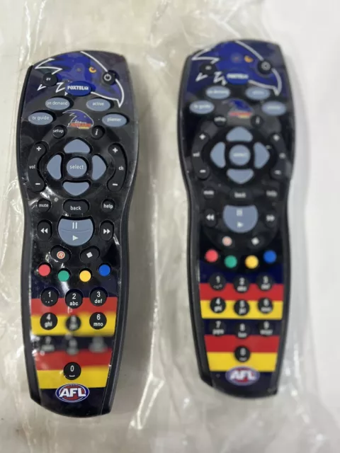 2x Genuine Foxtel Remote AFL Adelaide Crows  iQ1, iQ2, iQ3