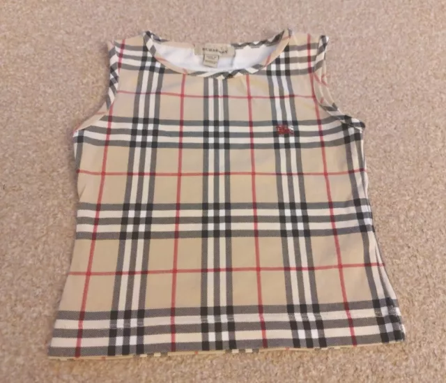 Burberry Classic Check Girls Top 4 yrs VGC