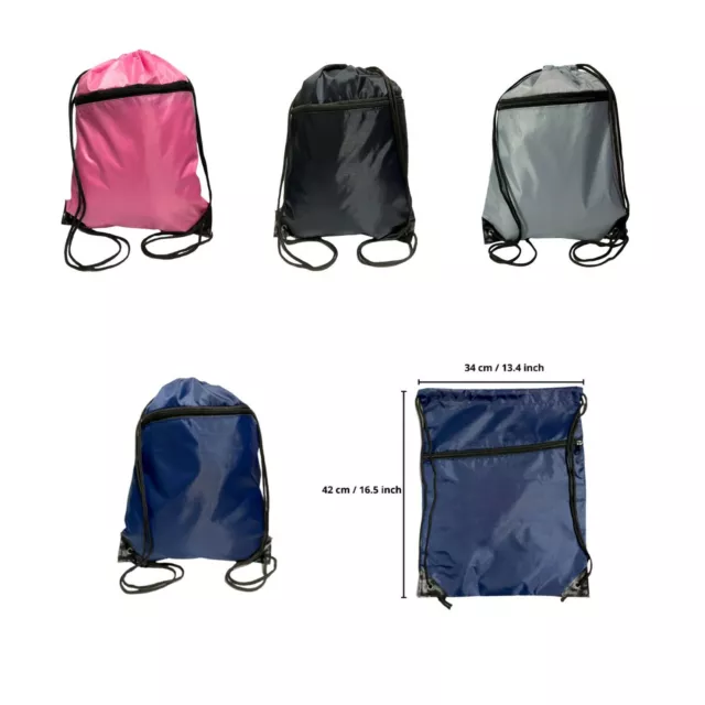 Drawstring Bag Gym School PE bag Swimming Bag Sports Rucksack Adult Kid Backpack