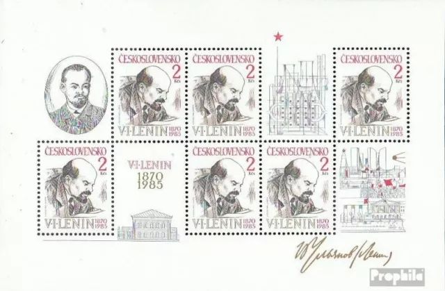 Tschechoslowakei Block62 (completa Edizione) postfrisch 1985 Lenin