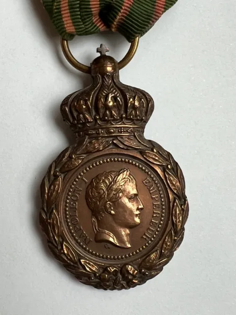 Médaille de Sainte Hélène, Napoléon, 2nd Empire, Ruban D’origine, Excellent état