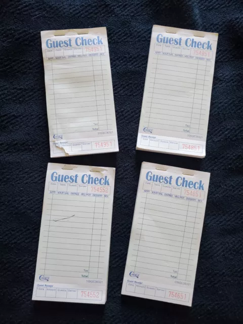 1 Part Green & White Guest Check With Bottom Guest Receipt (4)