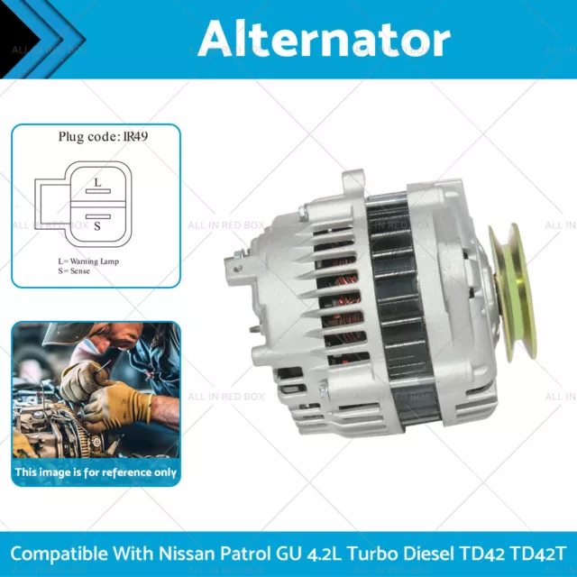 Alternator Suitable For Nissan Patrol GU 4.2L Turbo TD42 TD42TI 1998-2007 MAN