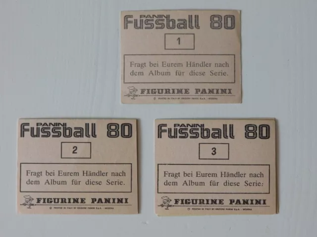 Panini Fussball Bundesliga 1980 Sticker aussuchen # 201 - 386 Teil 2/2