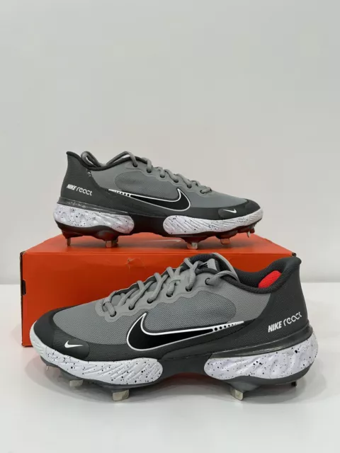 Nike Alpha Huarache Elite 3 Low Baseball Cleats Grey CK0746-011 Men Size 8.5