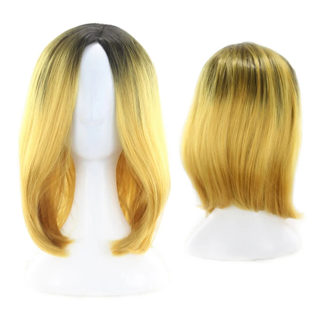 Parrucche Frontali Pizzo Capelli Umani Biondo Bob Abito Europeo Americano