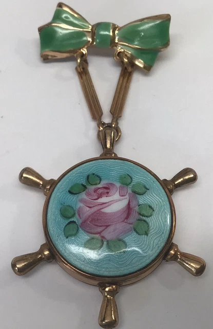 Antique Guilloche Enamel Rose Mourning Hair Locket Hanging Brooch Pin (10) Antique Guilloche Enamel Rose Mourning Hair Locket Hanging Brooch Pin (10)