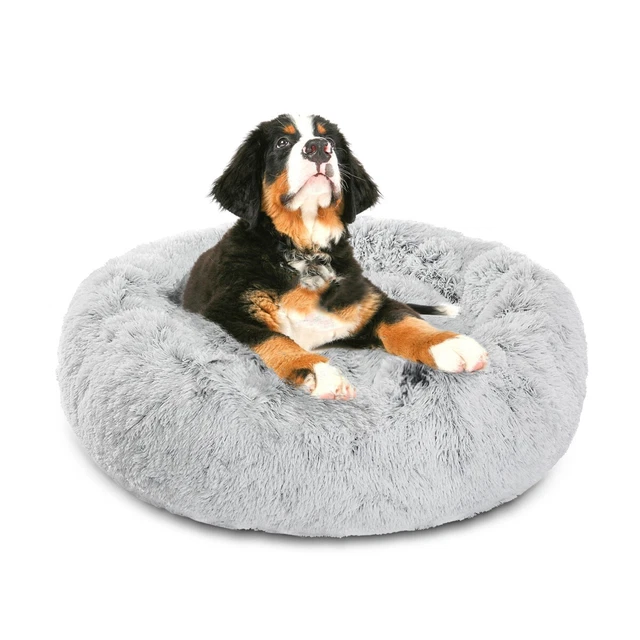 Ultra Fluffy Donut Shaped Pet Dog Cat  Plush Soft Warm Calming Sleepin