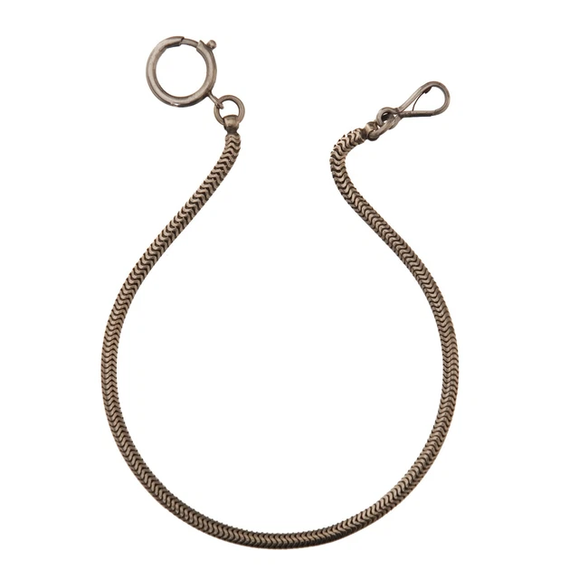 Ancienne Chaîne De Montre à Gousset Chatelaine En Nickel - Pièce Vintage Occasion