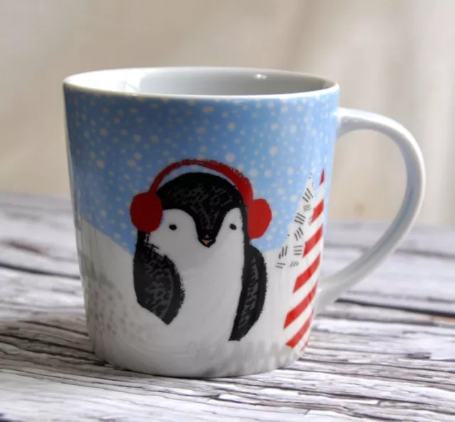 Starbucks Holiday Coffee Mug Penguin 2016 Christmas Tree 8oz Ceramic Cup NEW