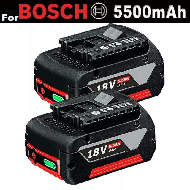 BAT609 BAT610 BAT618 BAT619 18V 5500mAh Lithium Ion Battery Replacement For Bosch  18V Professional Drill Battery GBA 18V GSR 18V