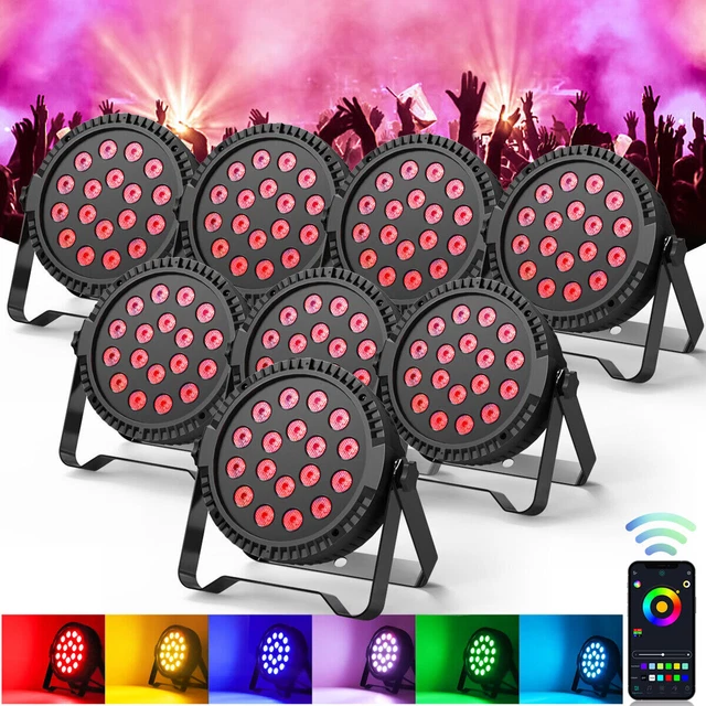 éclairage Scène DMX 512 200 W 18 LED Par Koplampen 8CH Par LED Licht RGBW DMX Strobe Sound éclairage Spectacle Son Actif éclairage Scène DMX 512 200 W 18 LED Par Koplampen 8CH Par LED Licht RGBW DMX Strobe Sound éclairage Spectacle Son Actif