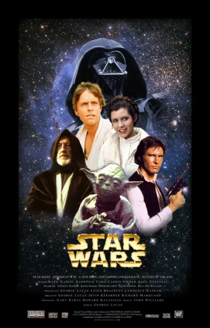 Star Wars - Episode IV - Poster (A0-A4) Film Bild Kunst Wanddekor Schauspieler