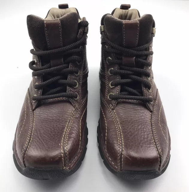 COLORADO FLINT MEN'S Vintage Brown Leather Lace-Up Hiking Boots Shoes ...