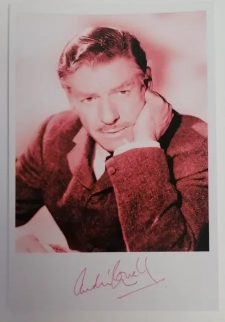 PRINT - Hammer Horror Actor Icon Andre Morell Autograph Reprint 6"X4" Photo