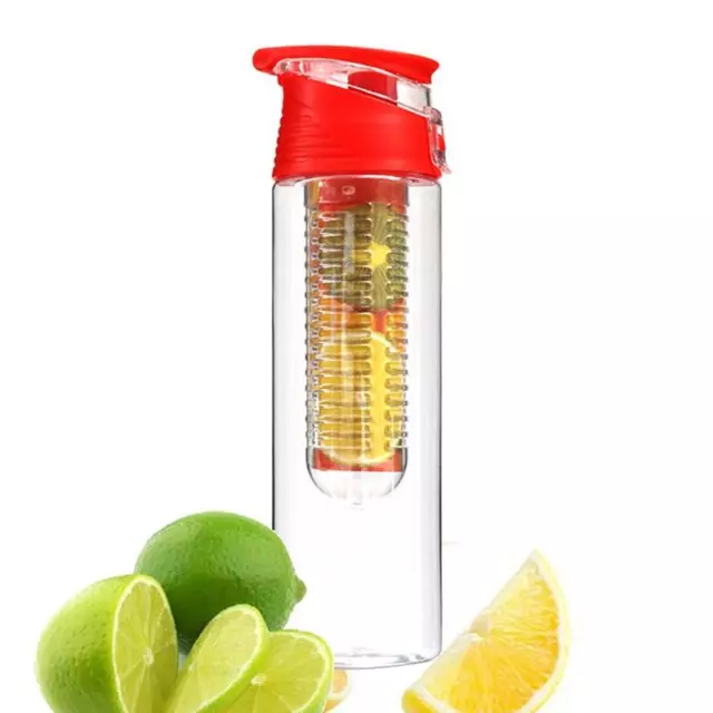 700ml FRUIT INFUSION Water Bottle Plastic BPA Free Sports Detox Portable Drinks