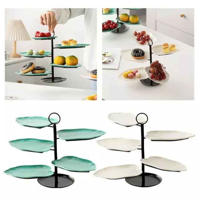 Cupcake Holder Display Leaf Shape Cake Tray Dessert Cupcake Stand 5 Tiered for