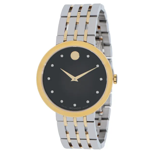 Movado 0607191 Men's Esperanza Black Dial Quartz Watch