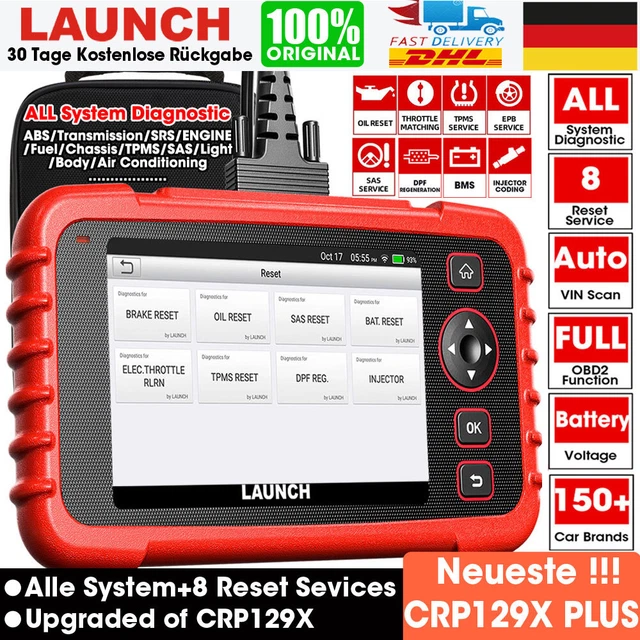 Crp129x Scan Engine 2025 LAUNCH CRP129X Profi KFZ Diagnosegerät Auto OBD2 Scanner TPMS SAS Diagnosegerät Für Alle Fahrzeuge
