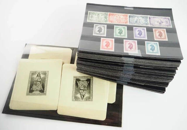 1945 Luxemburg; 50 komplette Jahrgänge mit Bl. 4, MiNr. 343/98, **/MNH, ME 780,-