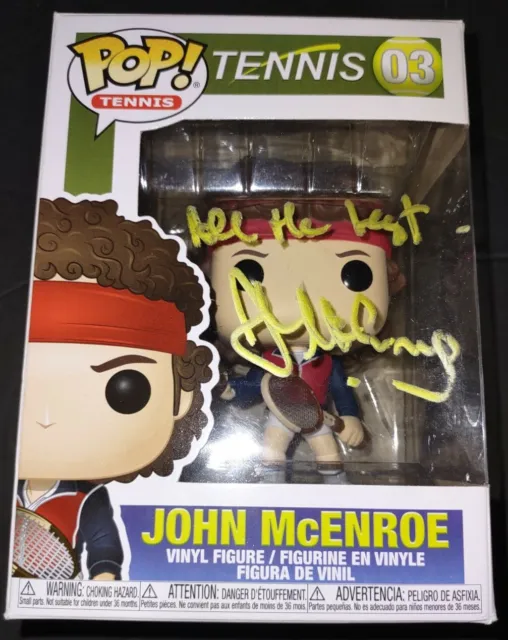 John Mcenroe Usa Tennis Icon Signed Autographed Funko Pop Vinyl Toy Very Rare