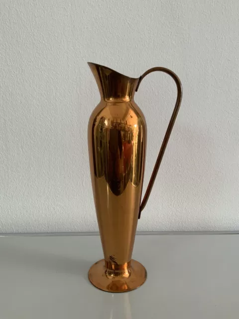 27cm KUPFERKANNE, VASE typisch 50er Jahre, Midd Century,Originalzustand.