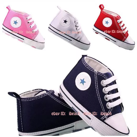 Scarpe da ginnastica in pizzo neonato bambino bambina suola morbida scarpe Pram neonato fino a 18 mesi
