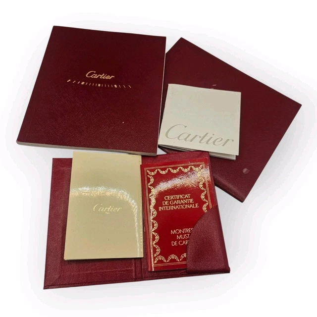 CARTIER BOOKLETS AND Guarantee Certificate £35.00 - PicClick UK
