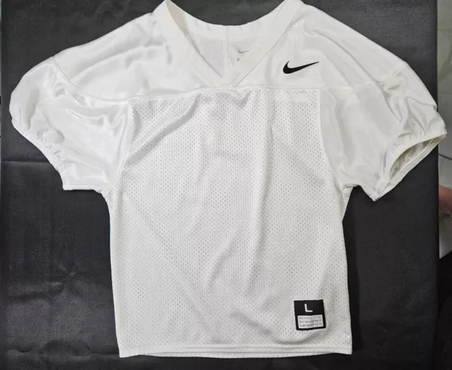 Nike Mesh Football Boys Youth L Practice Blank Jersey White