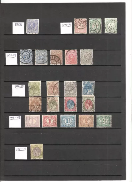 N° 841 - PAYS-BAS - ( 1867-1908 ) - 23 timbres anciens oblitérés