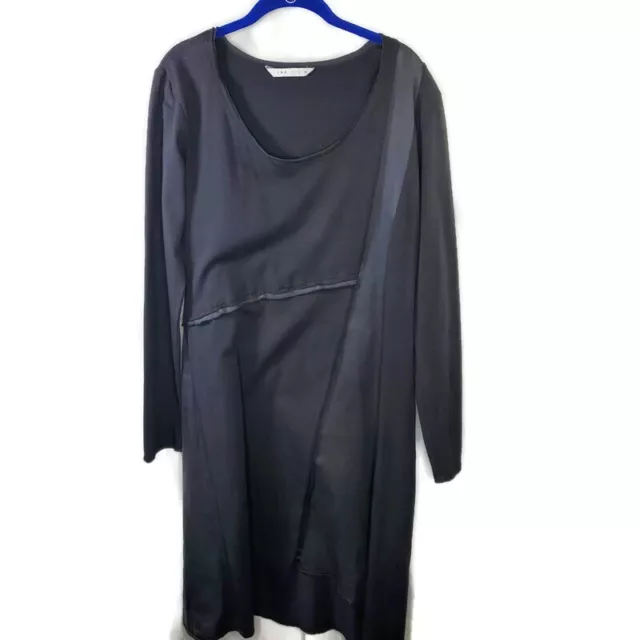 Luna Luz Black Silk Blend Midi Dress Size XL