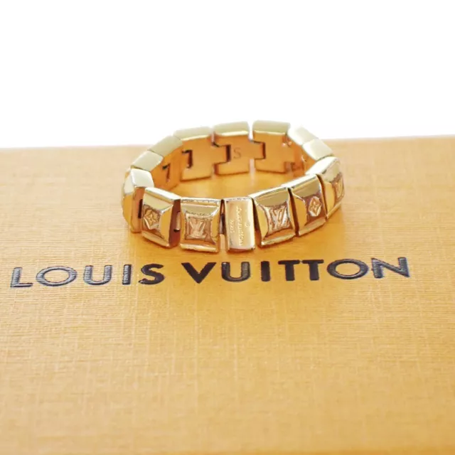 Louis Vuitton Ring Nanogram S M00210 Ring 5.5 US GOLD+SILVER Women Rank A
