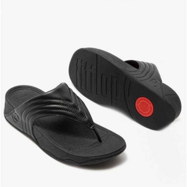 New! Fitflop Walkstar Leather Toe-Post Sandals Size 9