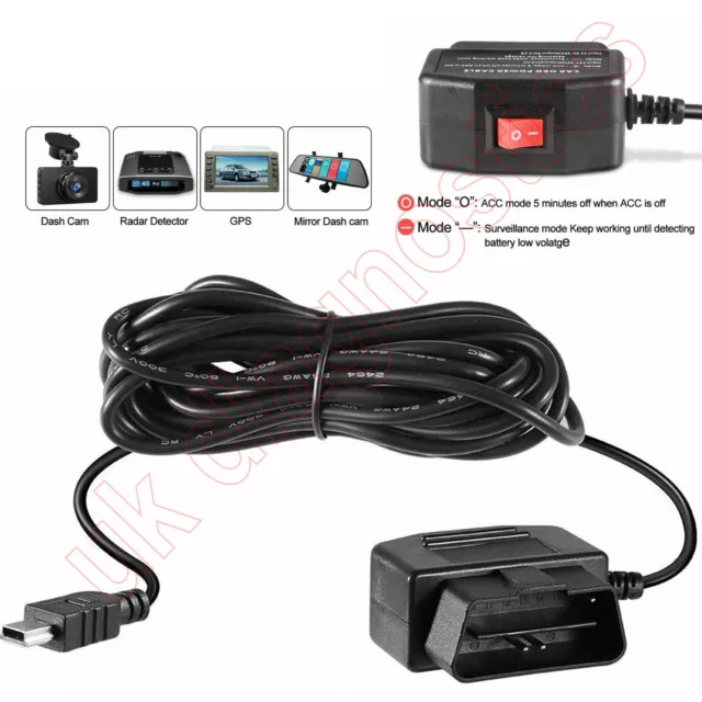 OBDII OBD Power Cable for Dash Cam OBD Power Cable Mini USB Power